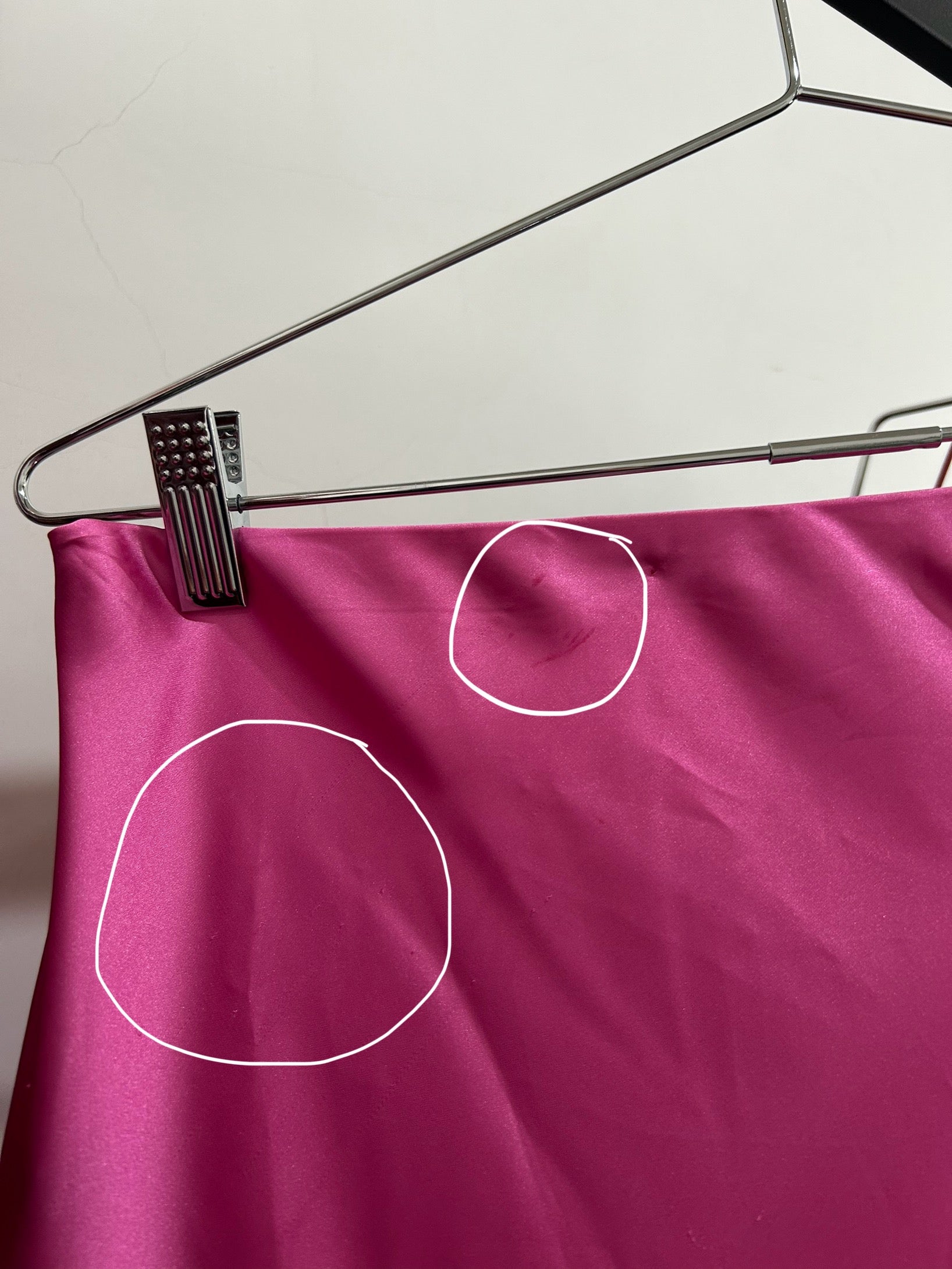 SLOANE SKIRT: PETAL MINOR PULLS AND STAINS SIZE S