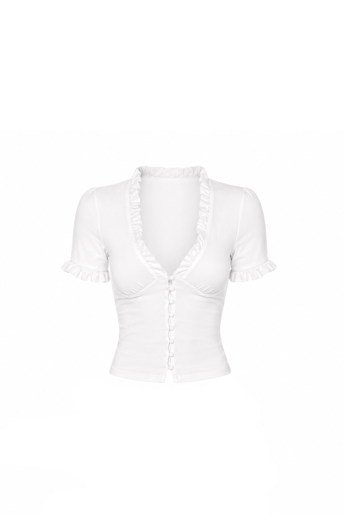 JAK RUFFLE TOP | WHITE HNTR THE LABEL