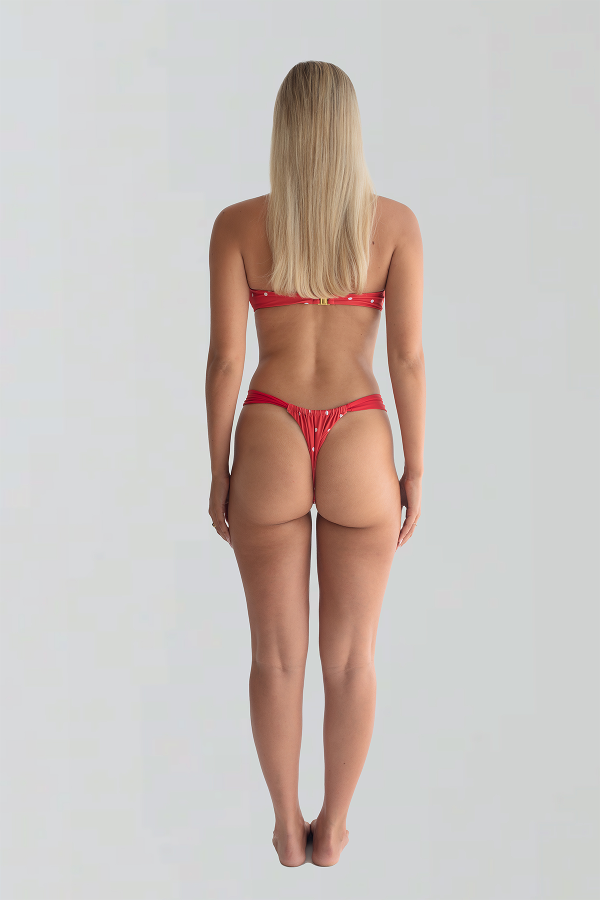 TWIST BANDEAU | RED POLKA