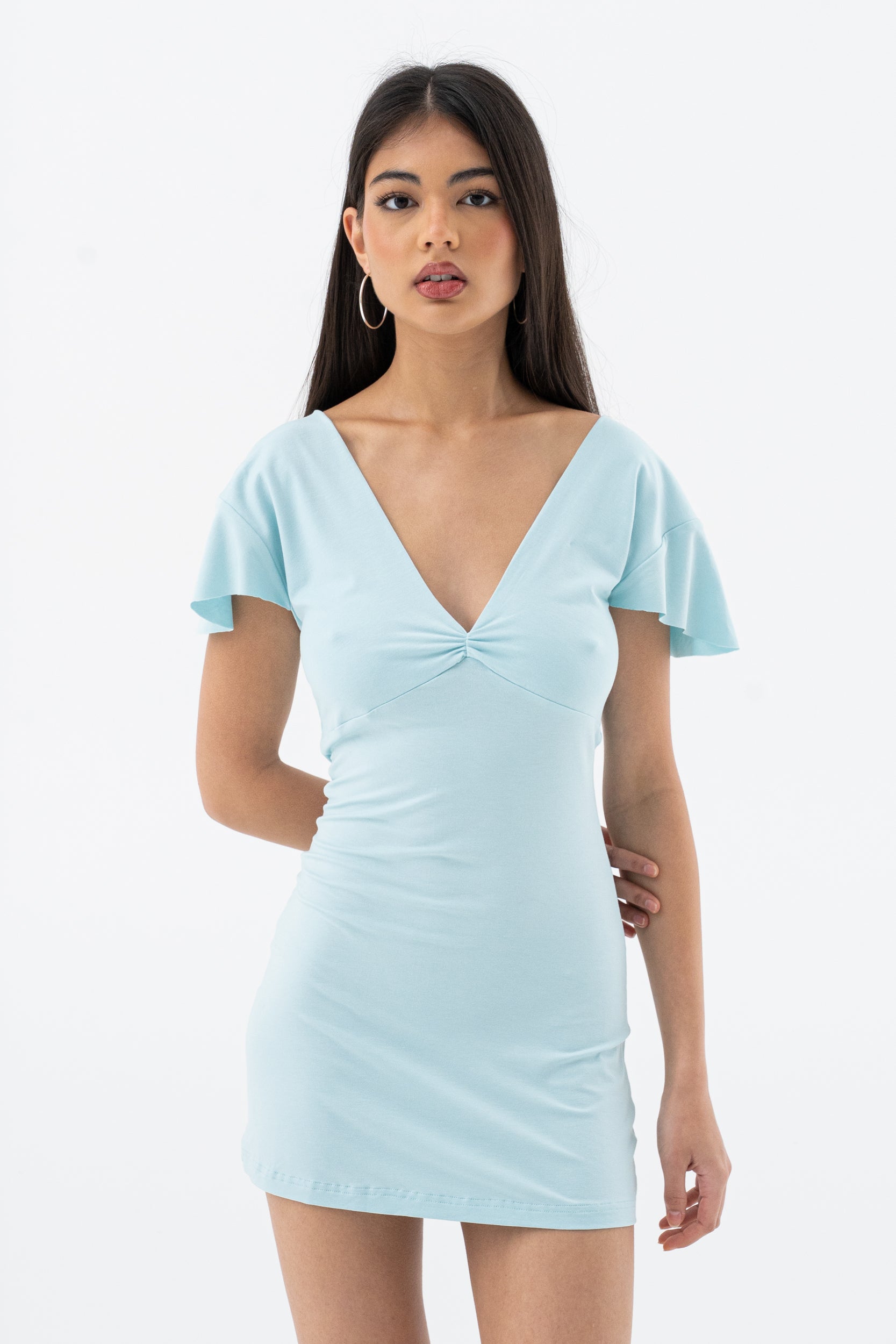 MADDI MINI DRESS | AQUA HNTR THE LABEL