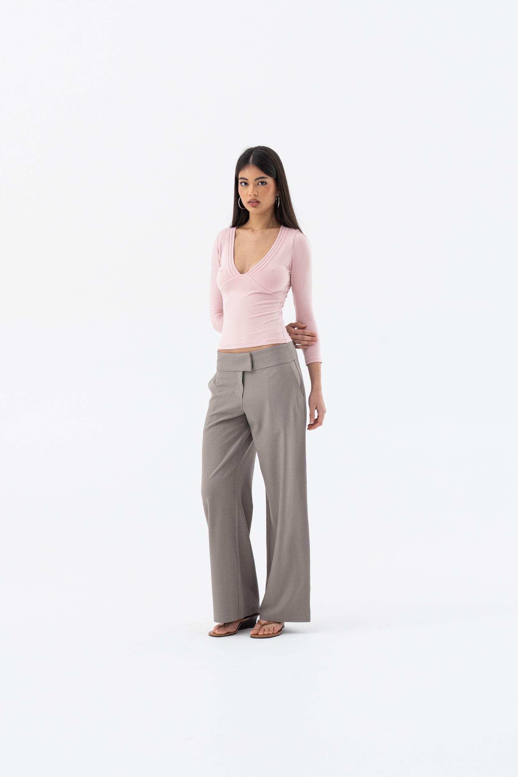 SOF LOW RISE PANT | GREY HNTR THE LABEL