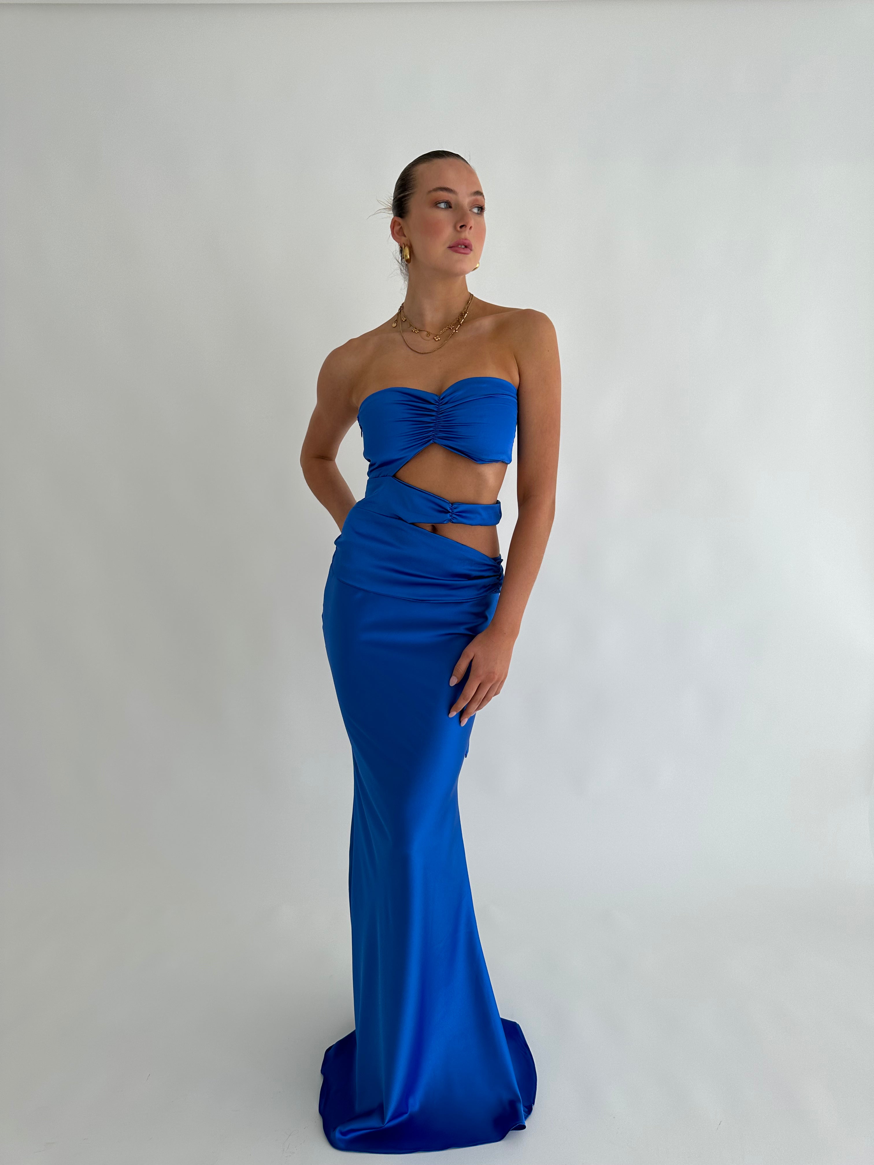 SLOANE SKIRT : COBALT