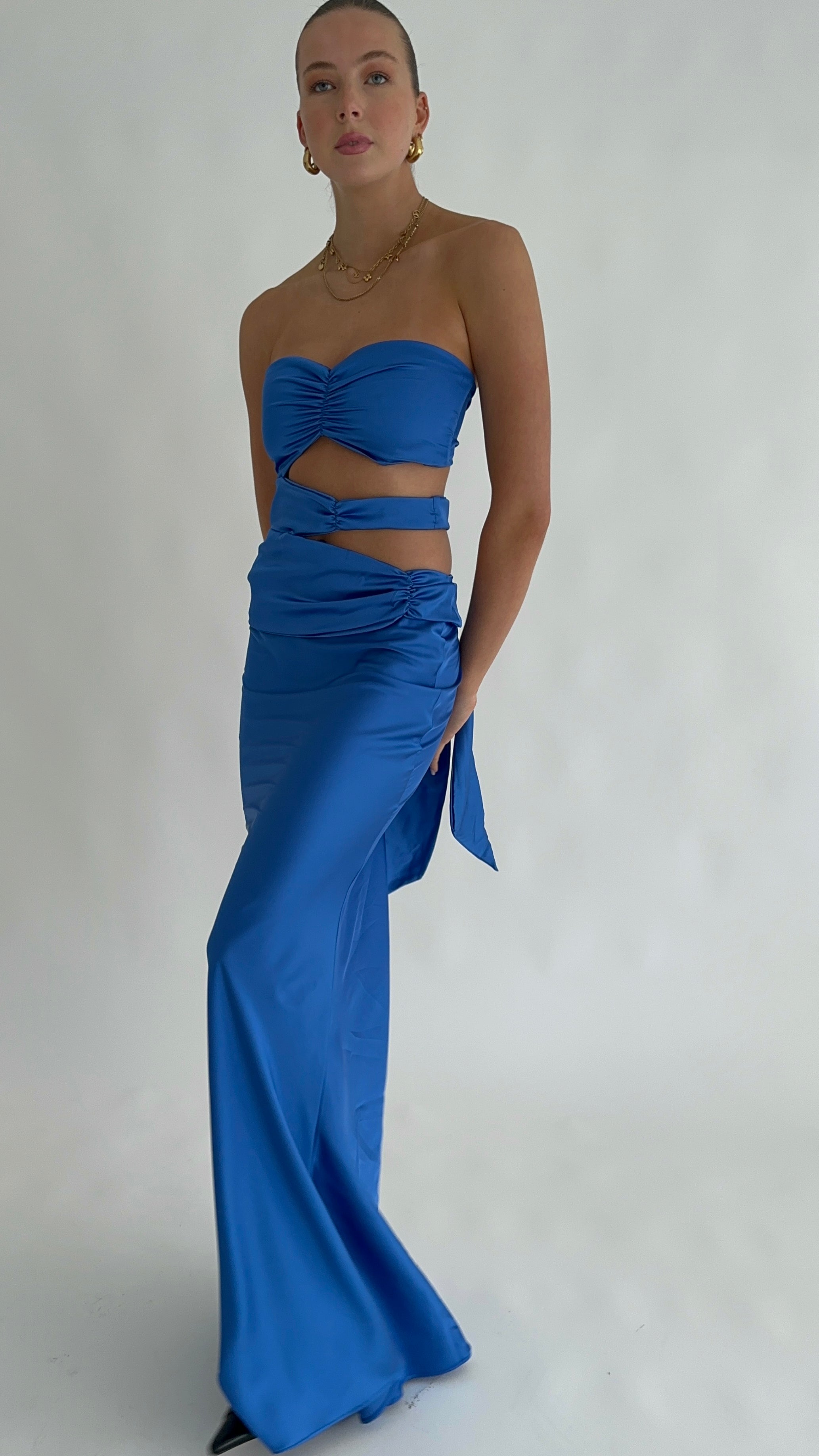 SLOANE SKIRT : COBALT