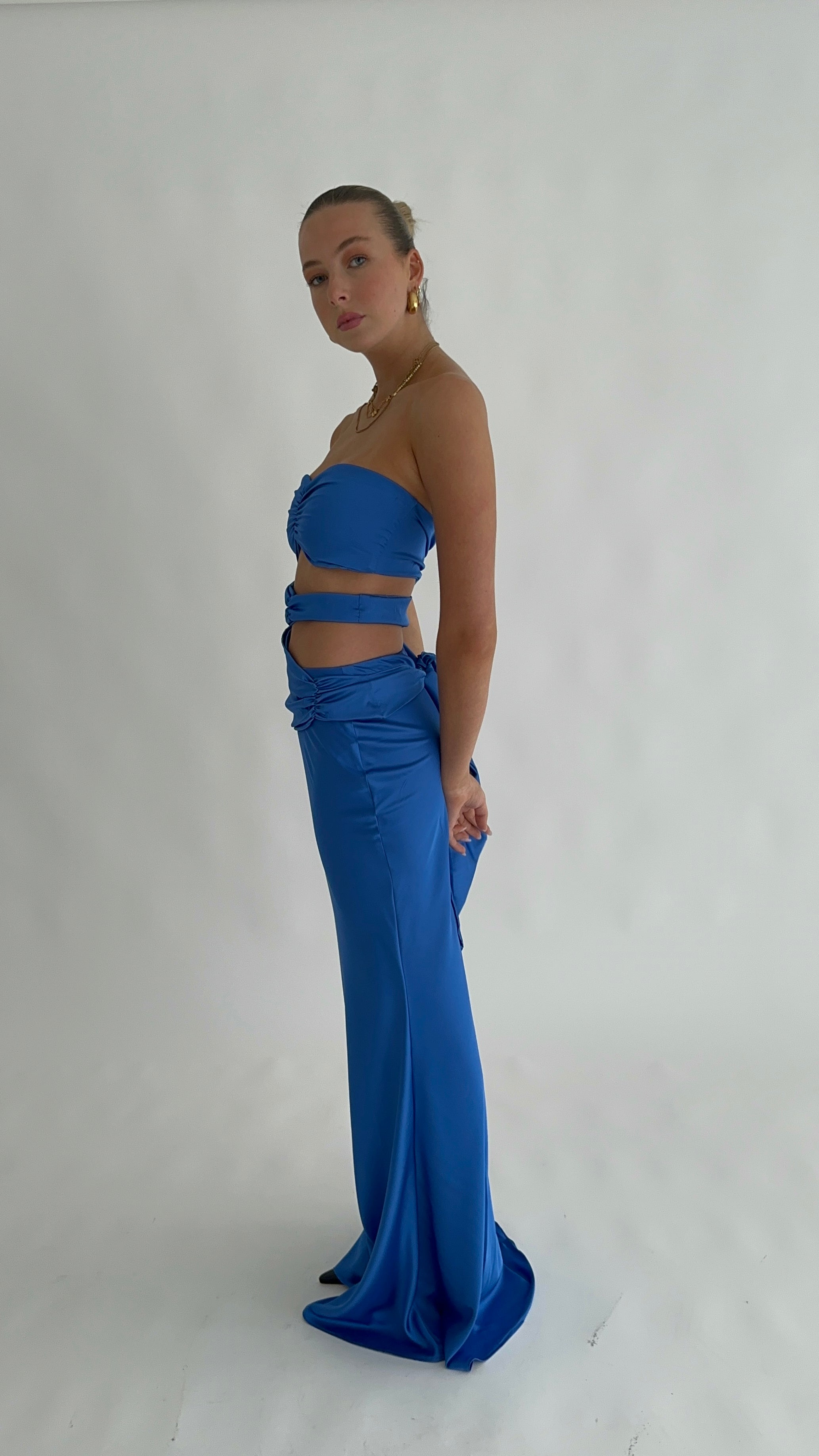 SLOANE SKIRT : COBALT