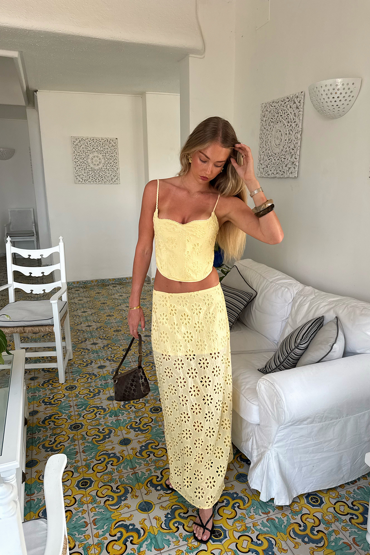GIADA MAXI SKIRT | LEMON