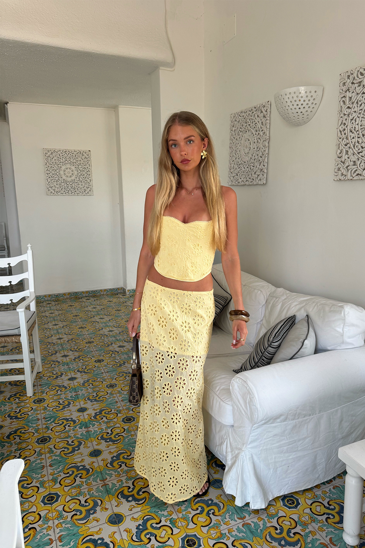 GIADA MAXI SKIRT | LEMON
