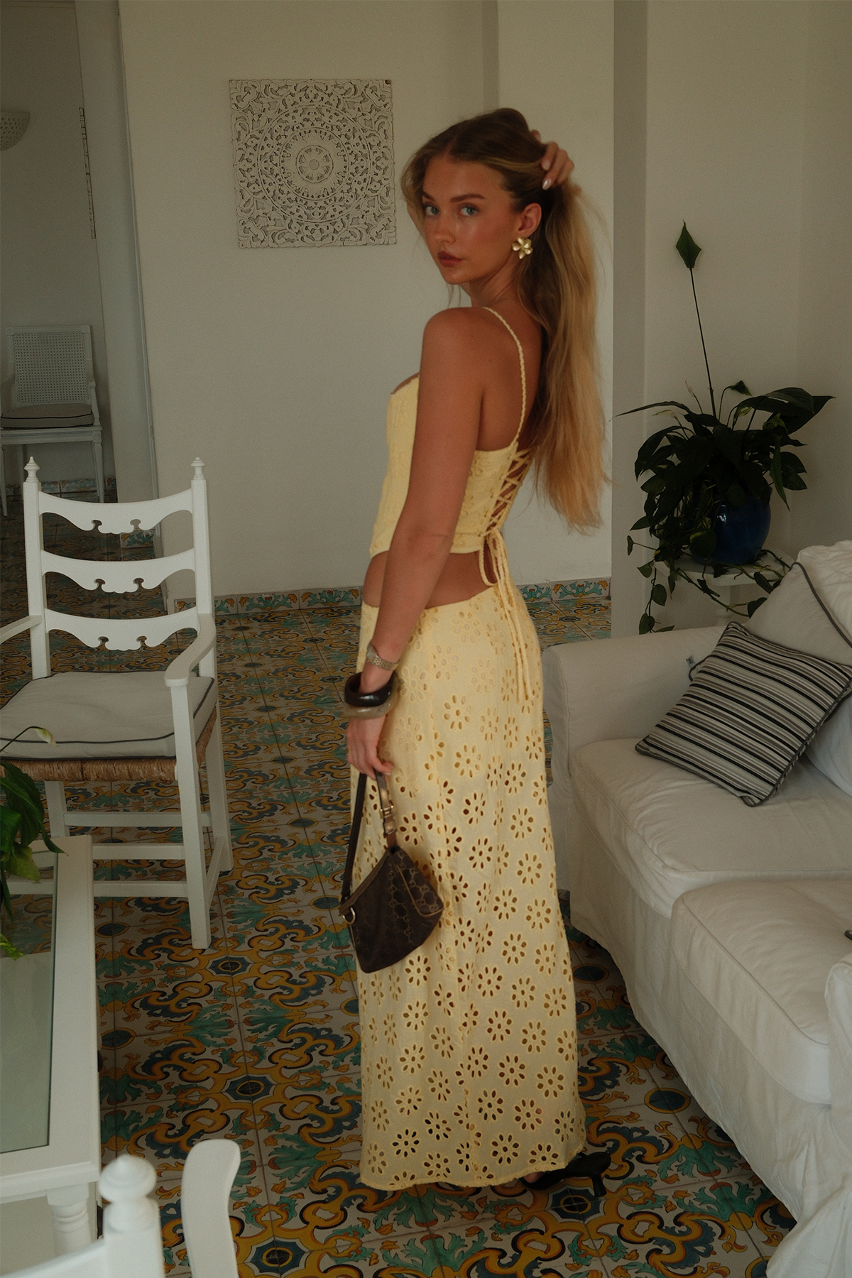 GIADA MAXI SKIRT | LEMON