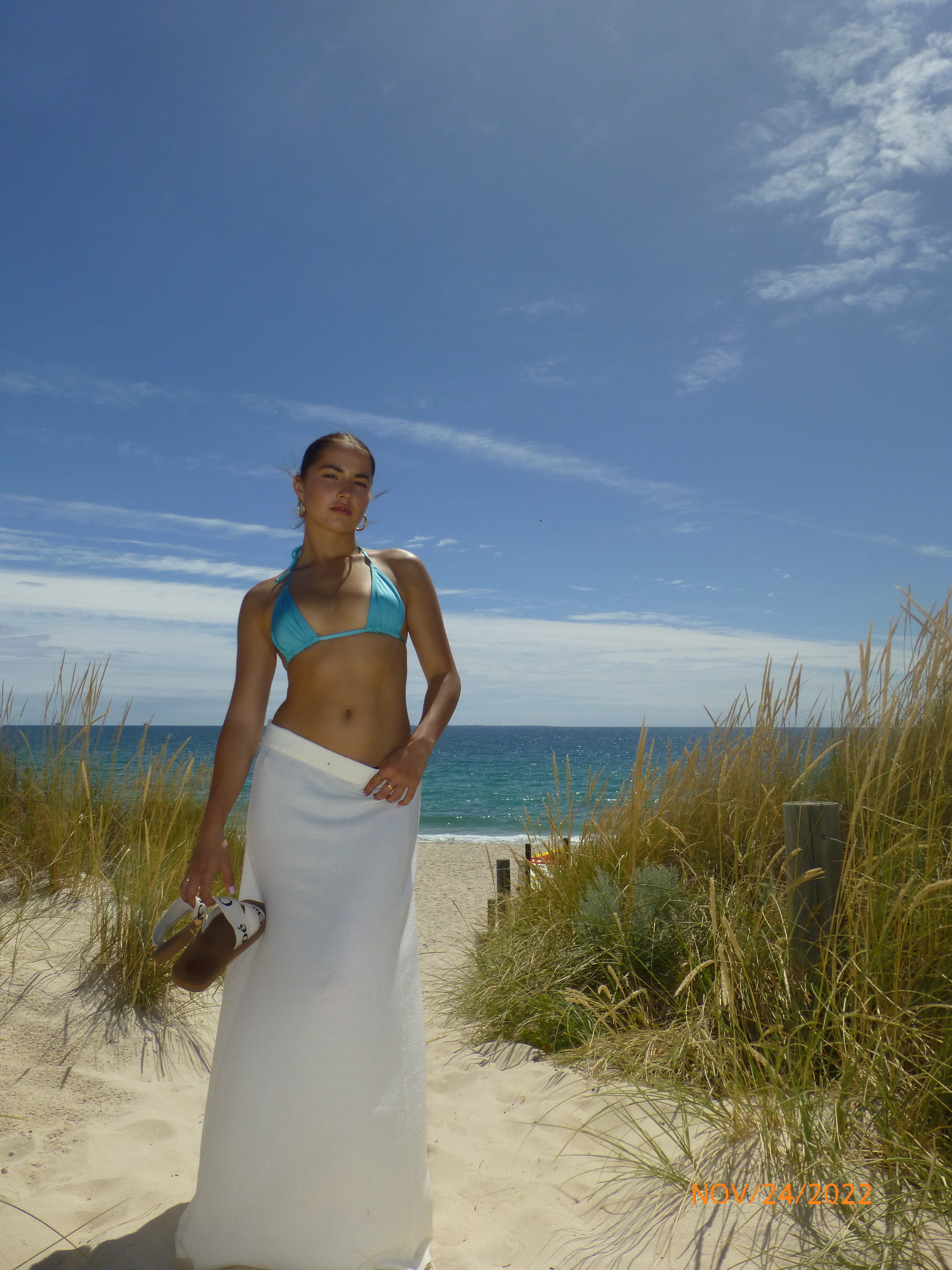 KNIT MAXI SKIRT: ivory