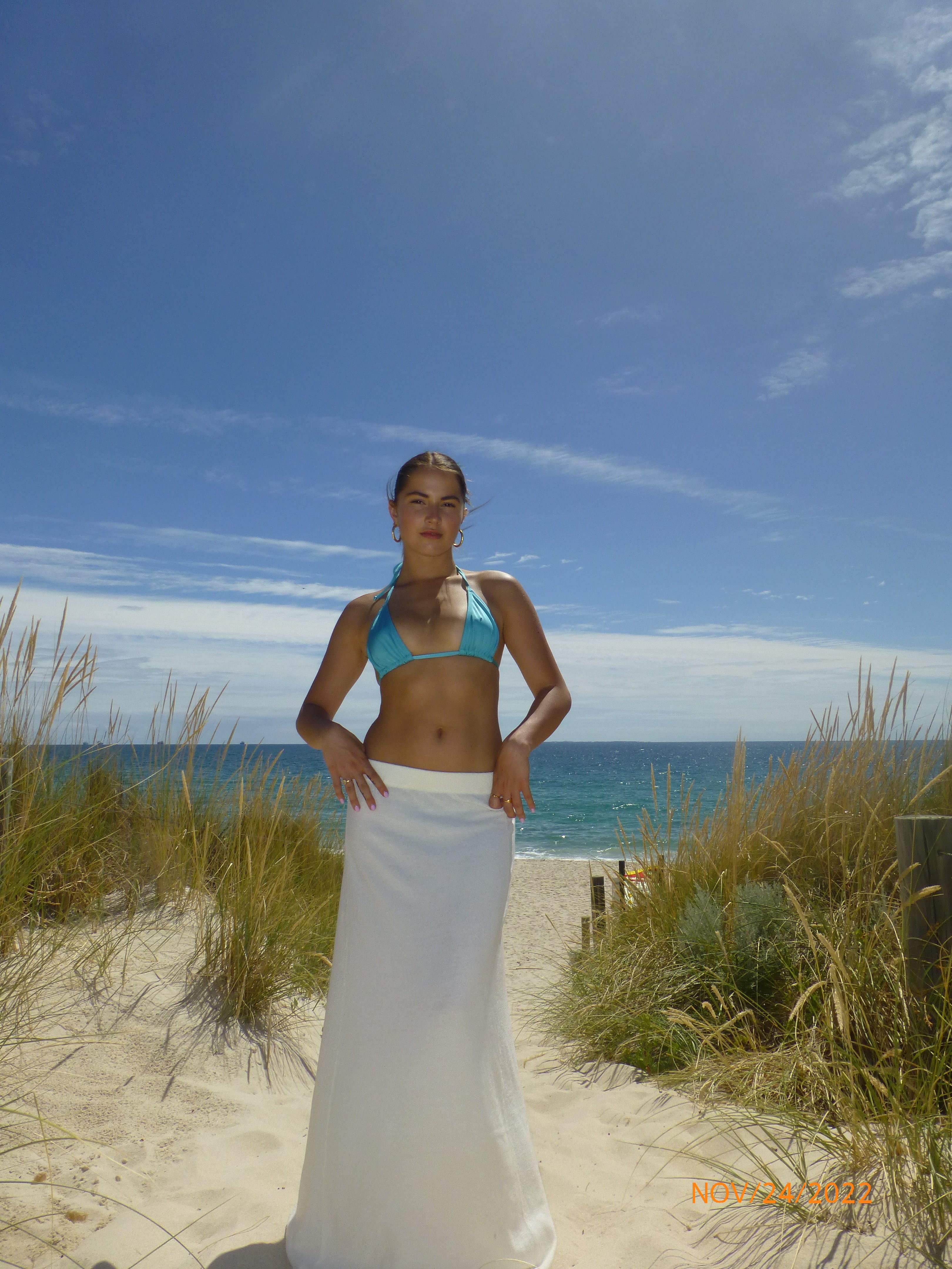 KNIT MAXI SKIRT: ivory