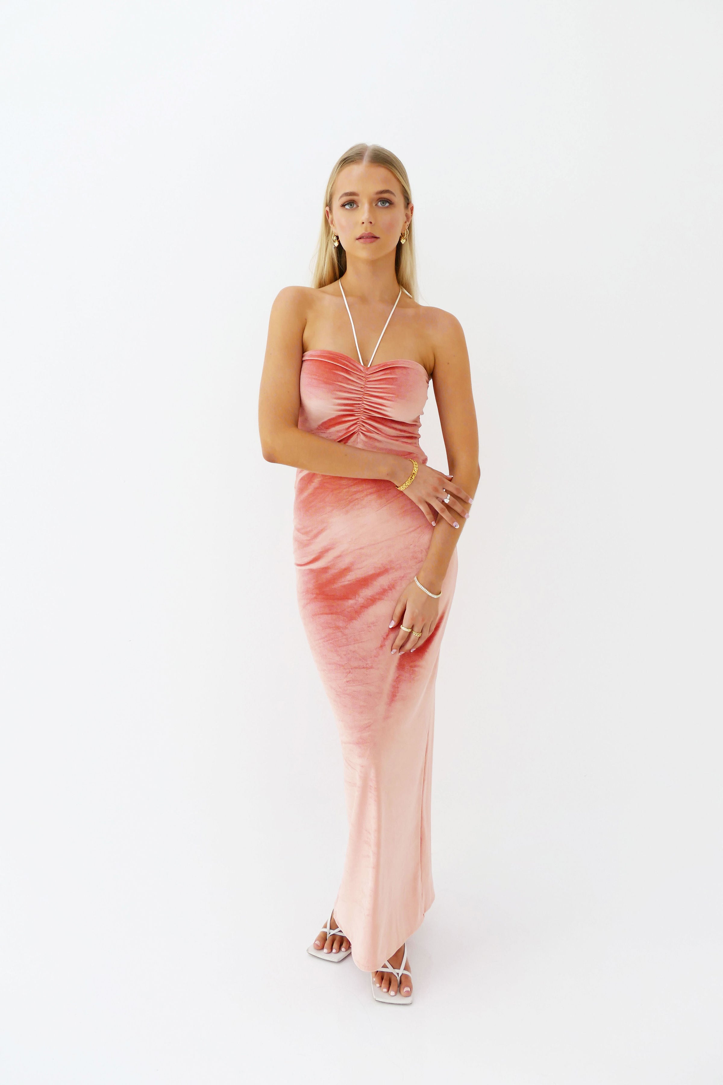 LULU GOWN: coral - hntrthelabel