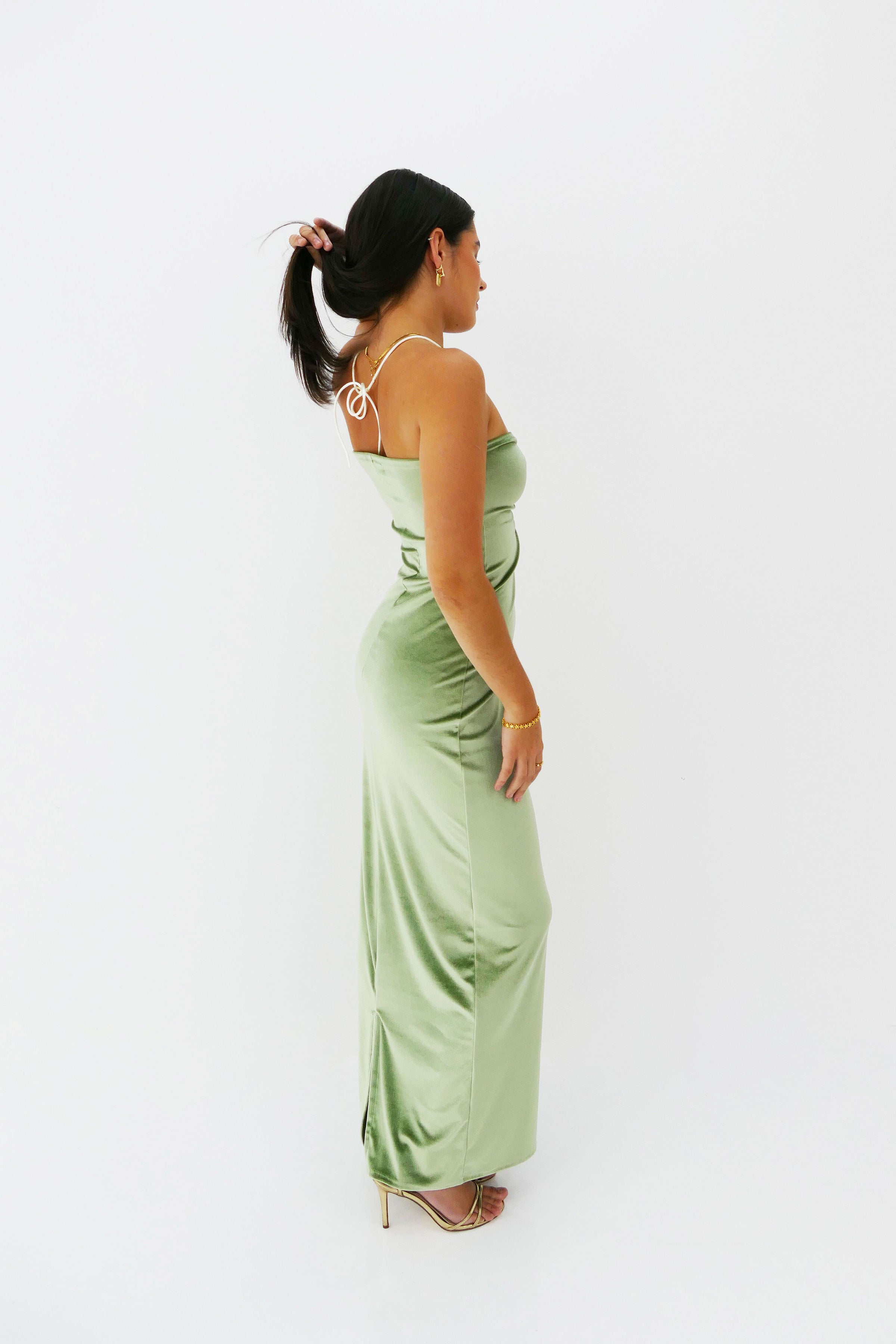 LULU GOWN: olive - hntrthelabel