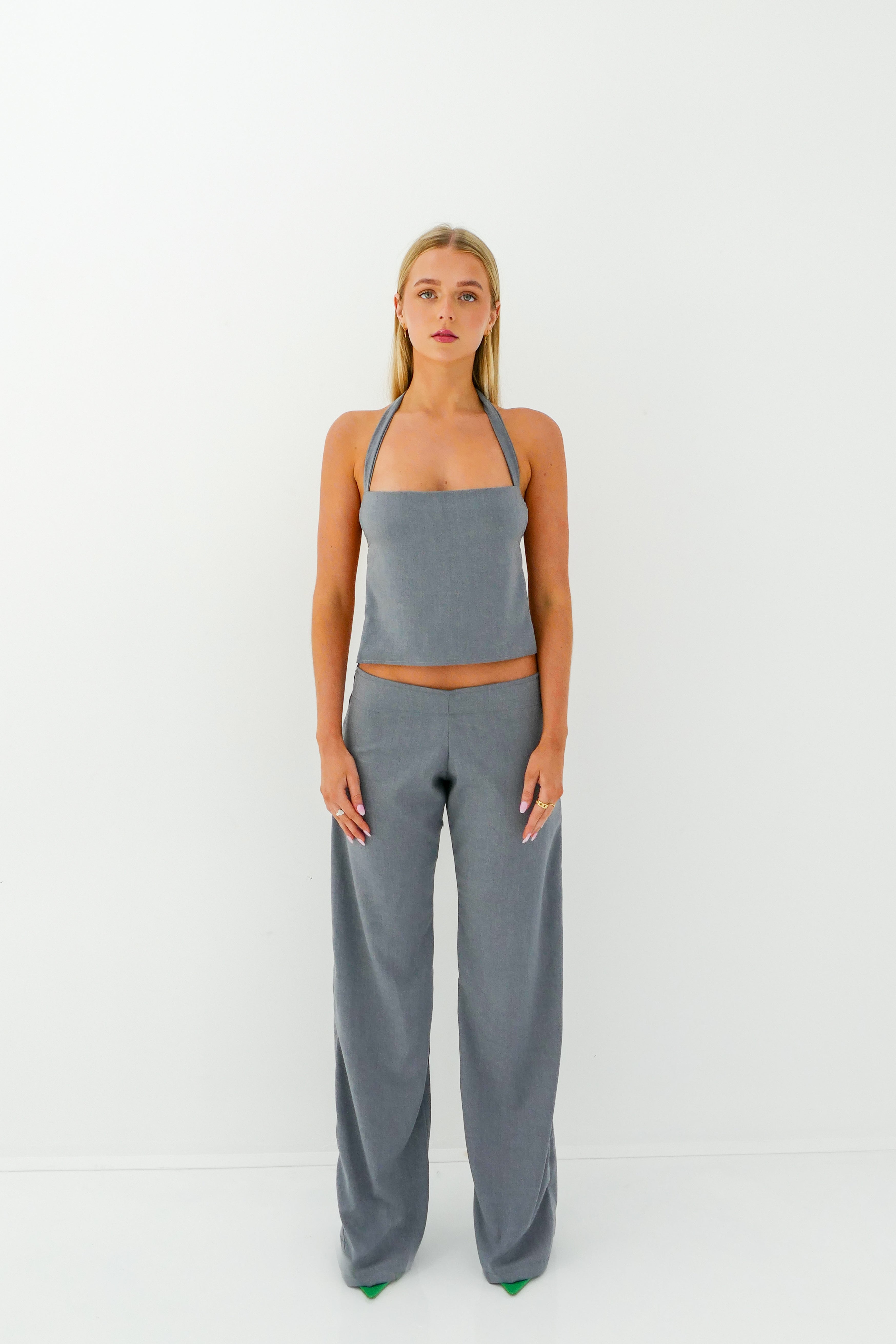 BAMBOO SUIT PANT: grey