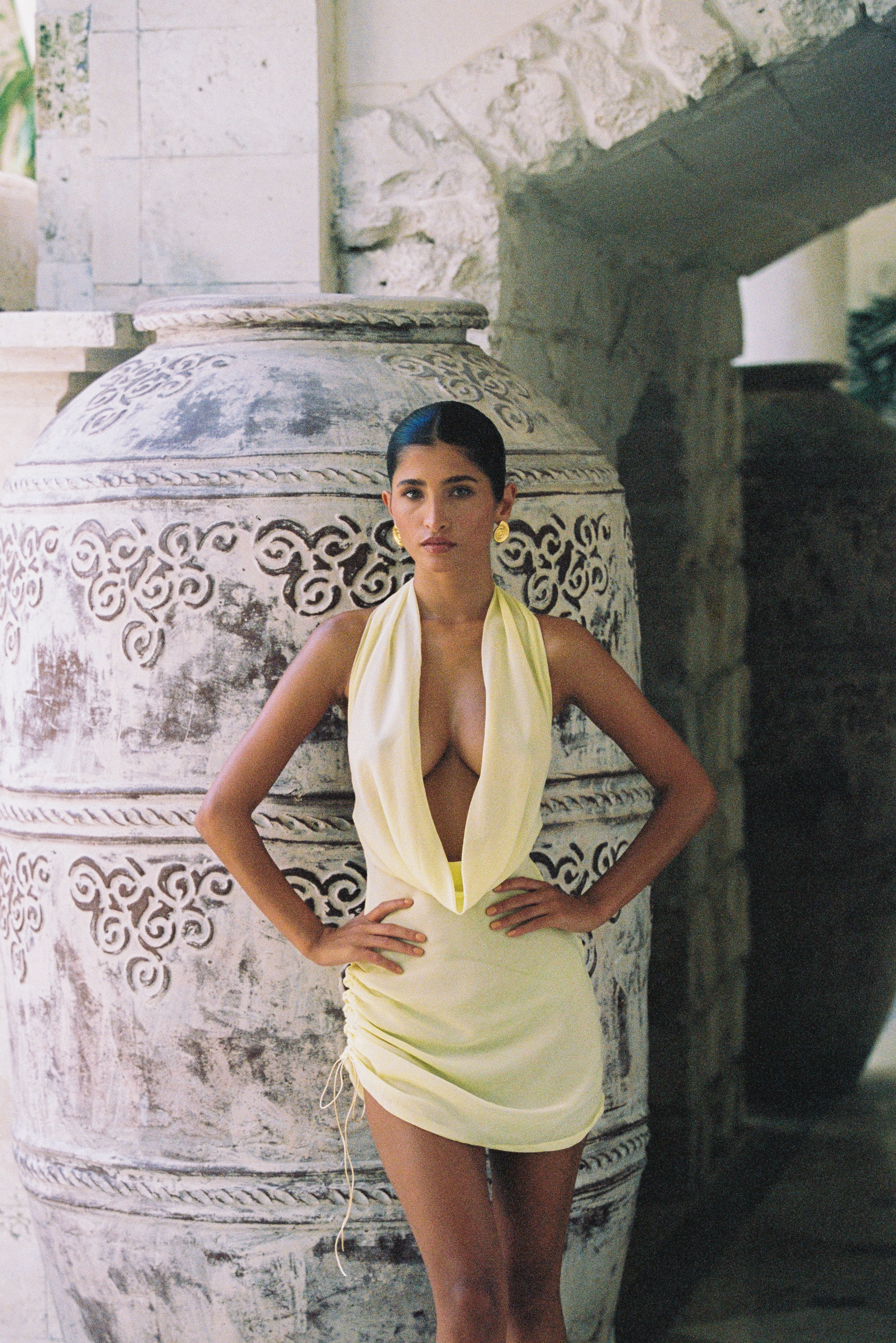 ISABELLE MINI DRESS | LEMON