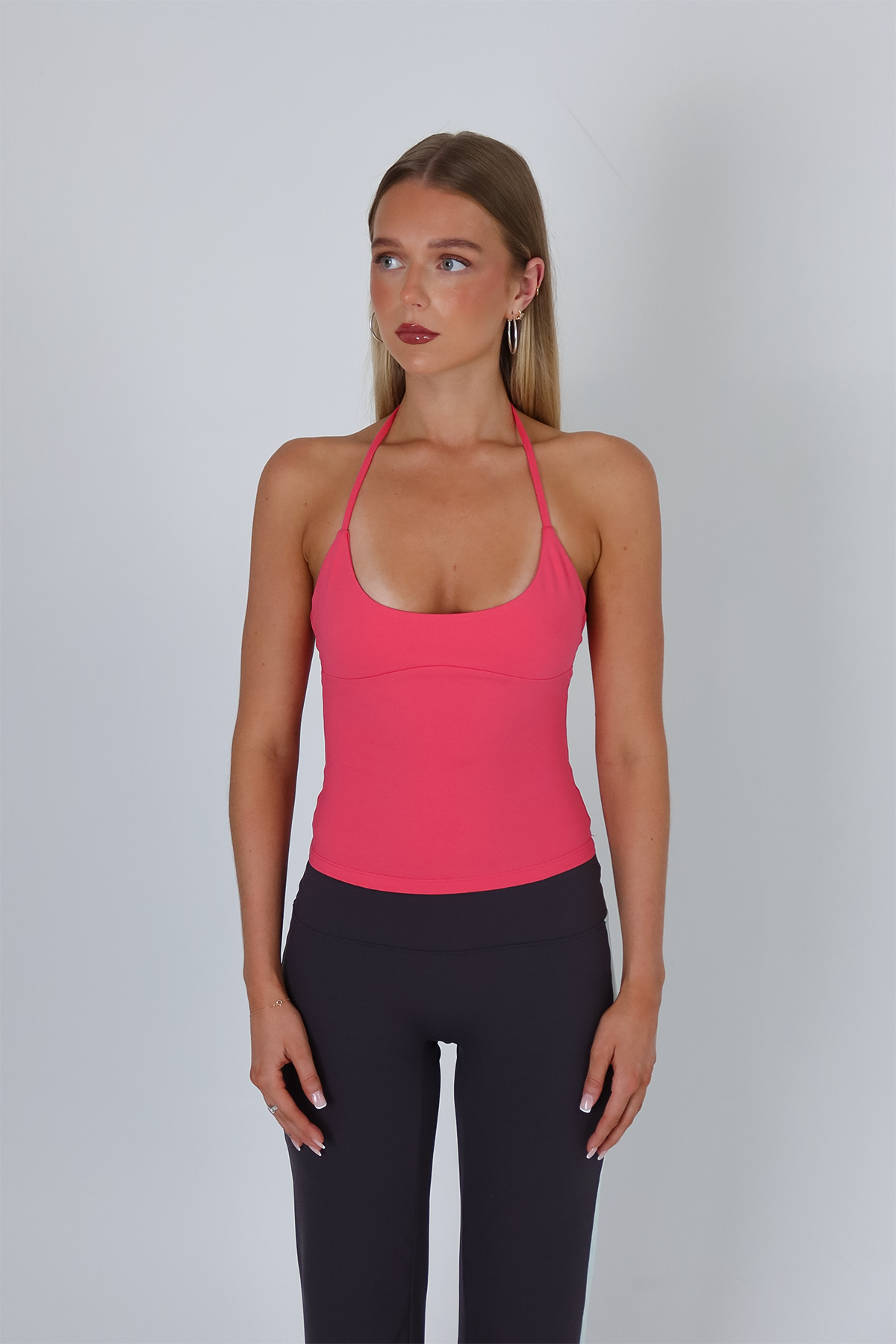 HALTER TANK | CORAL PINK HNTR THE LABEL