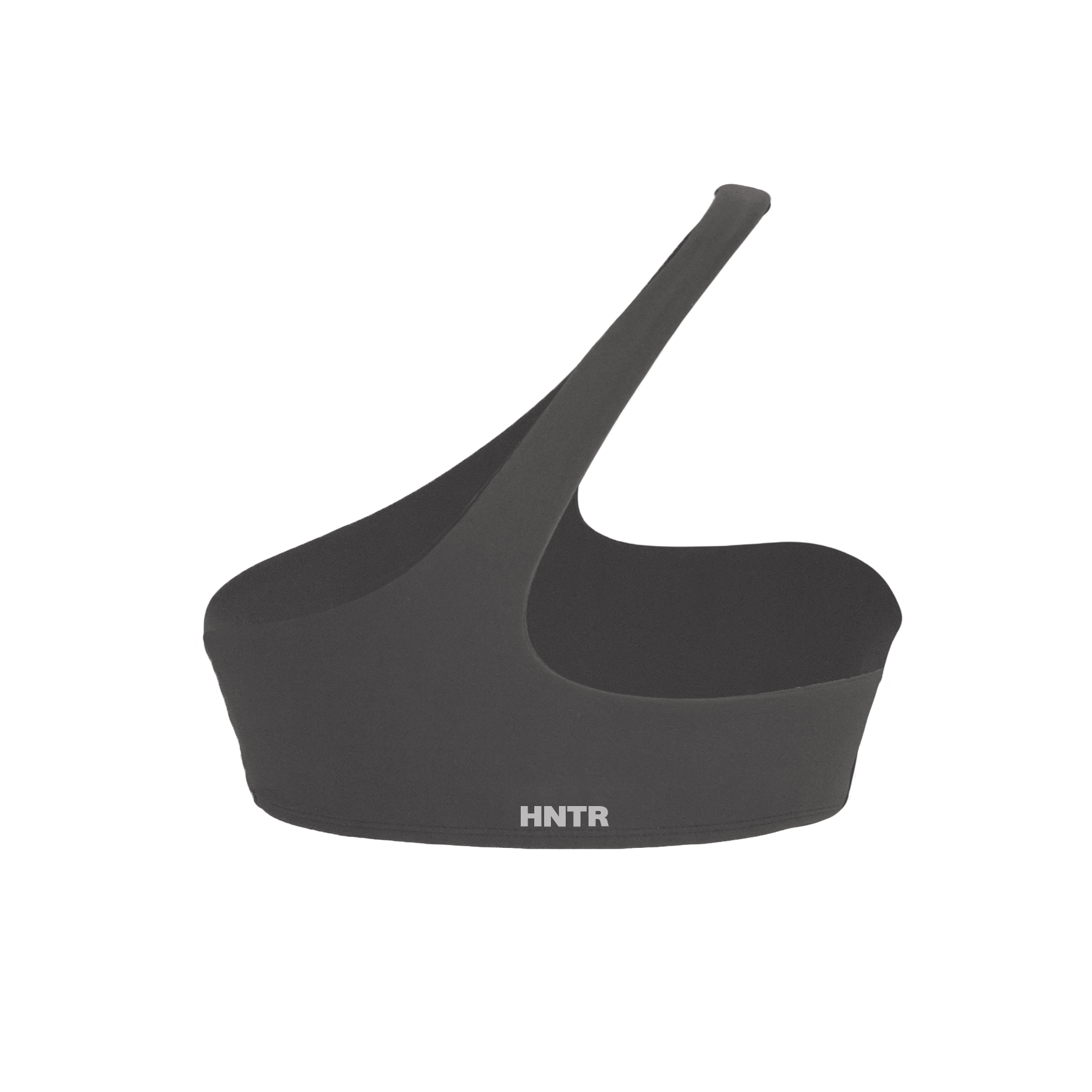 Form one shoulder bra: charcoal