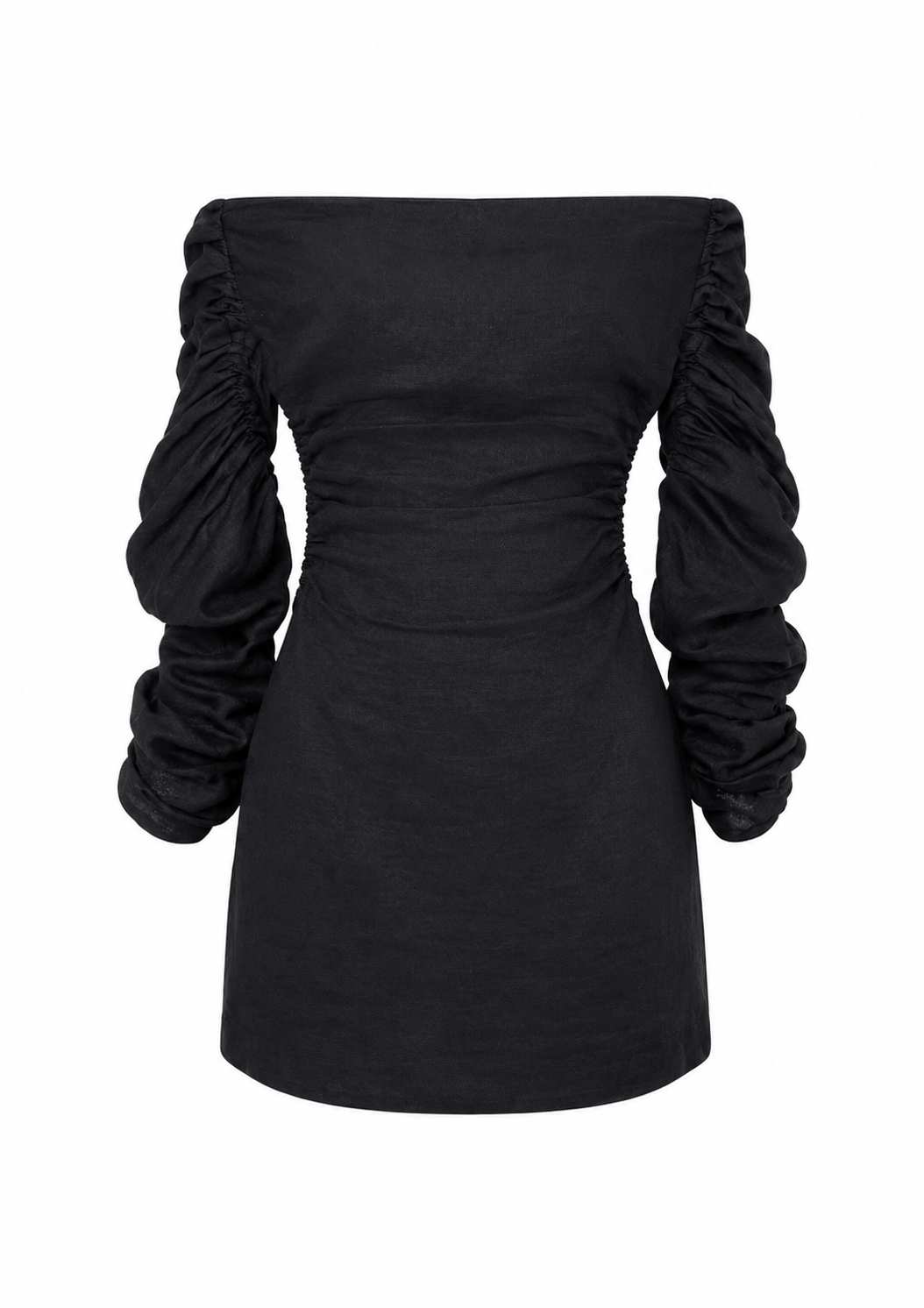 LINEN MINI DRESS | BLACK HNTR THE LABEL