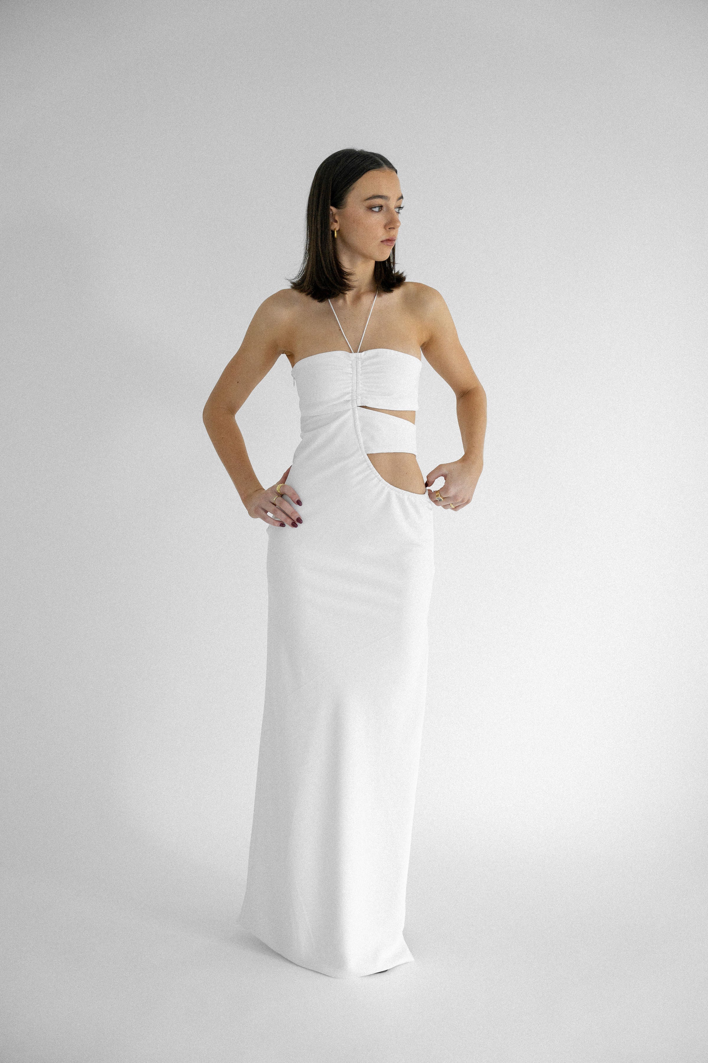 Timothy gown: blanc