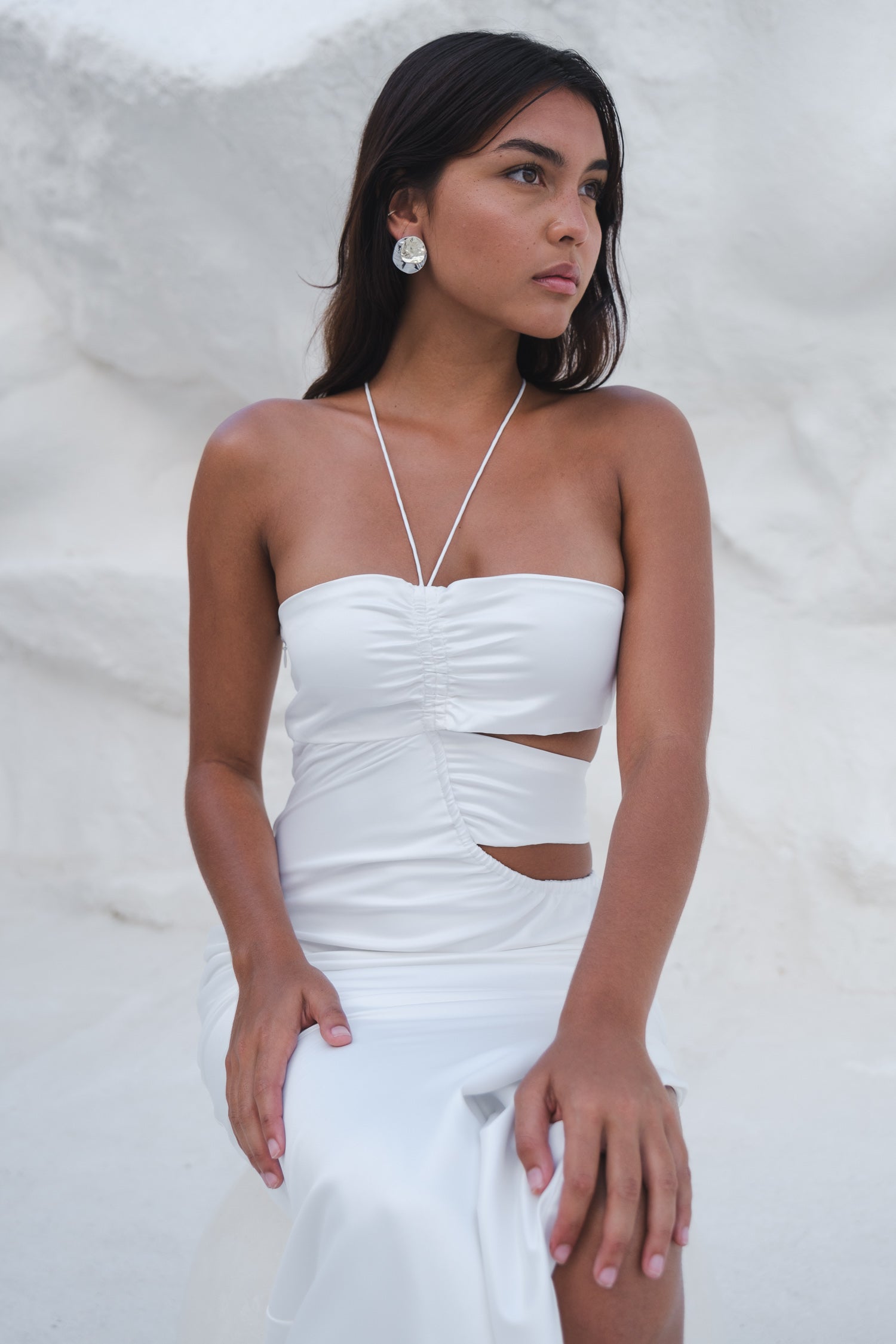 Timothy gown: blanc