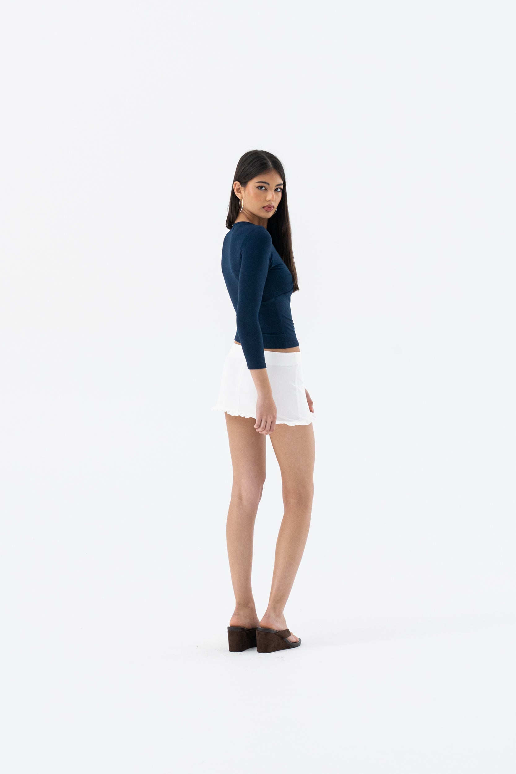 FELICITY LONG SLEEVE | NAVY HNTR THE LABEL