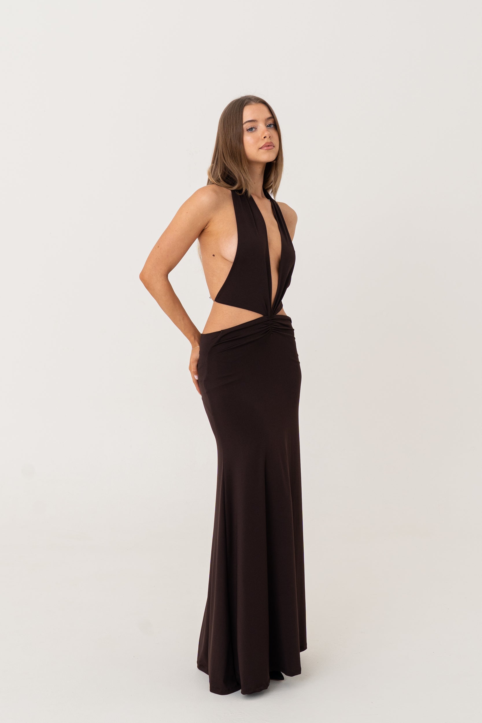 AZALEA DRESS | BROWN
