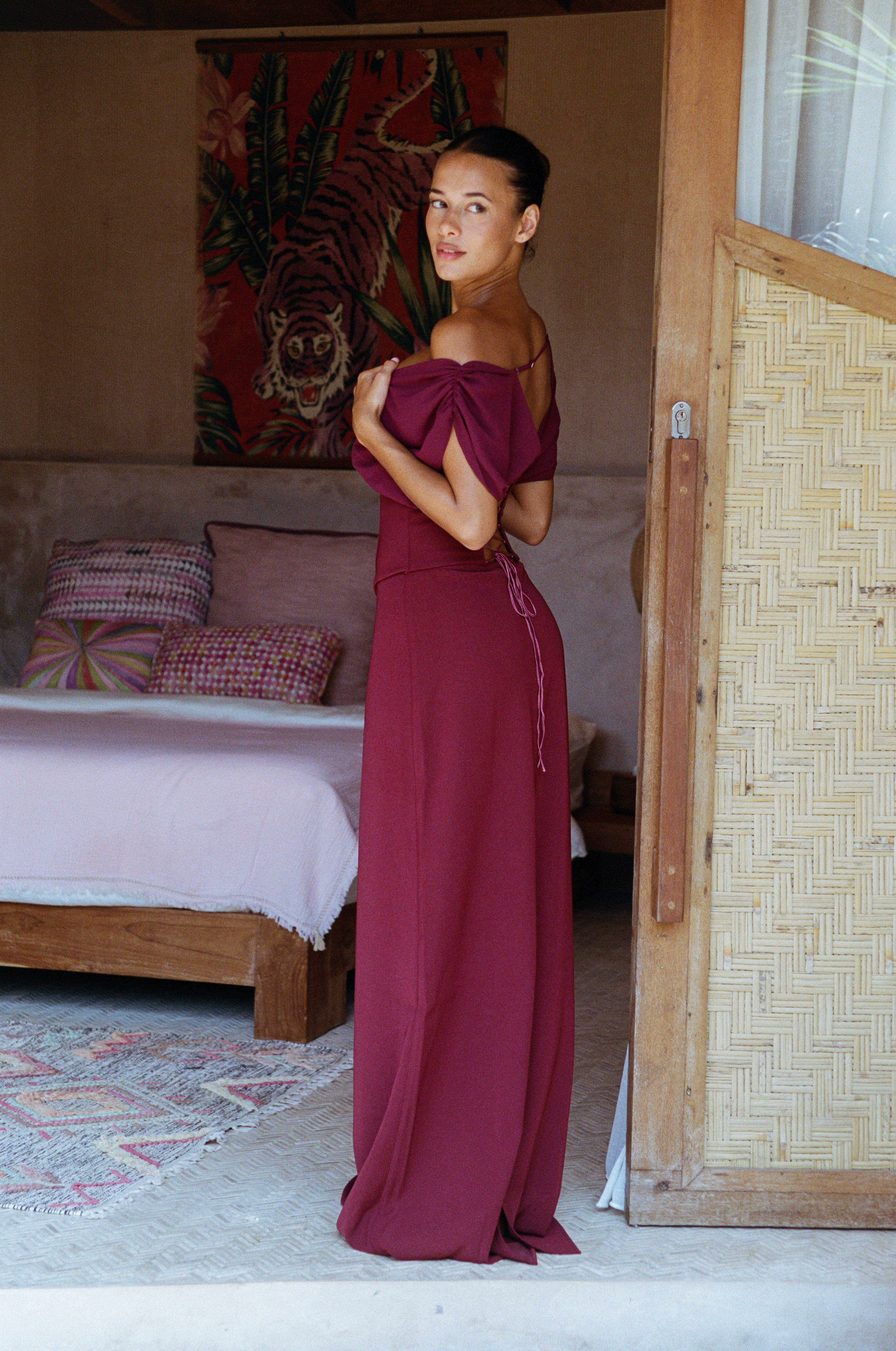KAIA GOWN | WINE HNTR THE LABEL