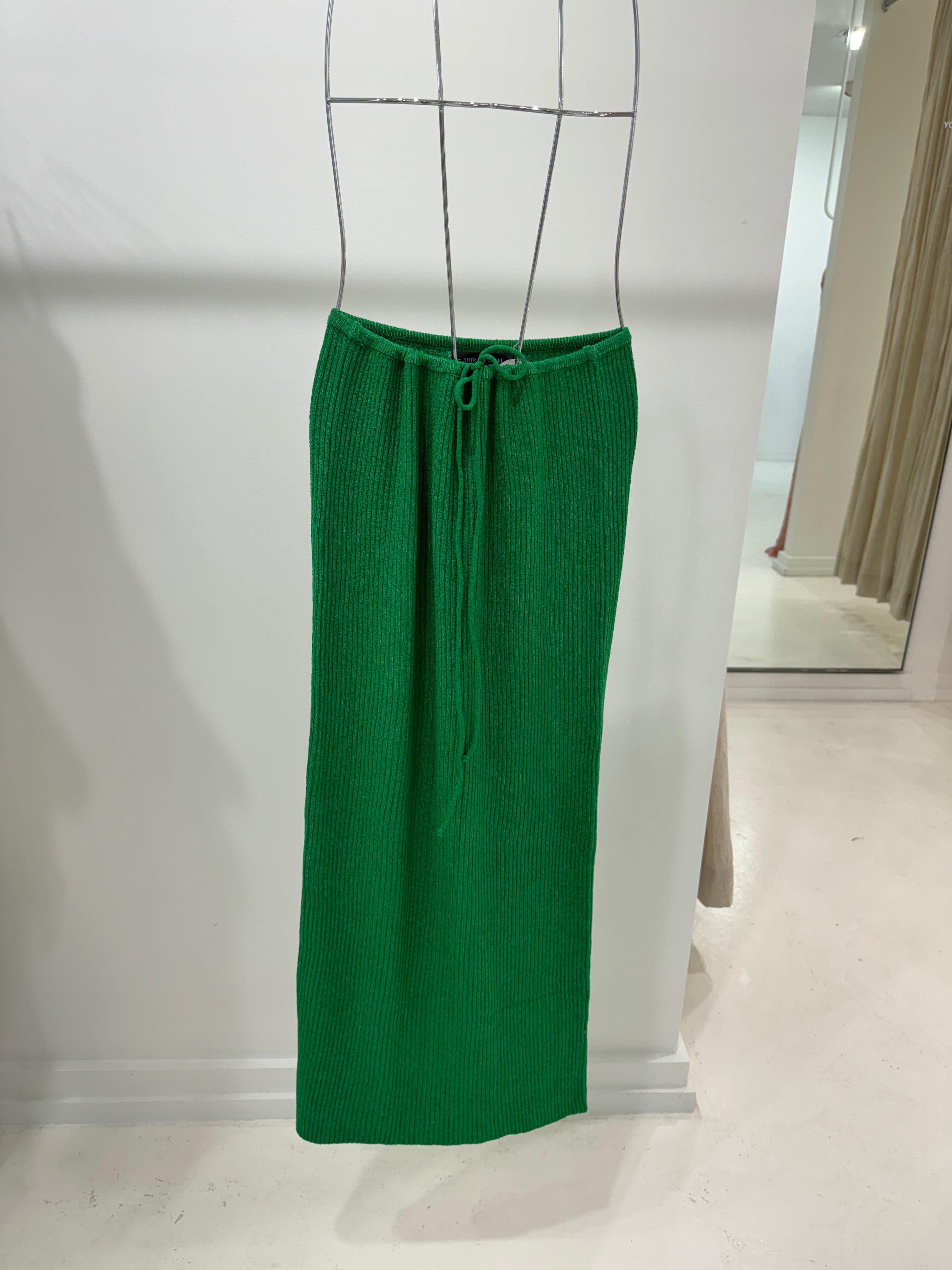 green knit maxi