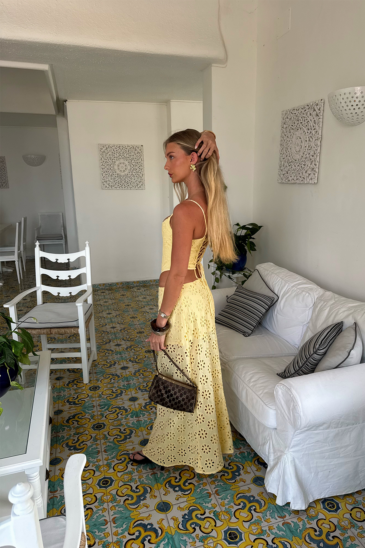 GIADA MAXI SKIRT | LEMON