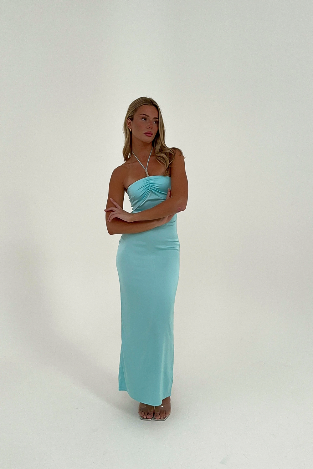 Rae Dress Aqua — Mini Dress Australia | HNTR Label