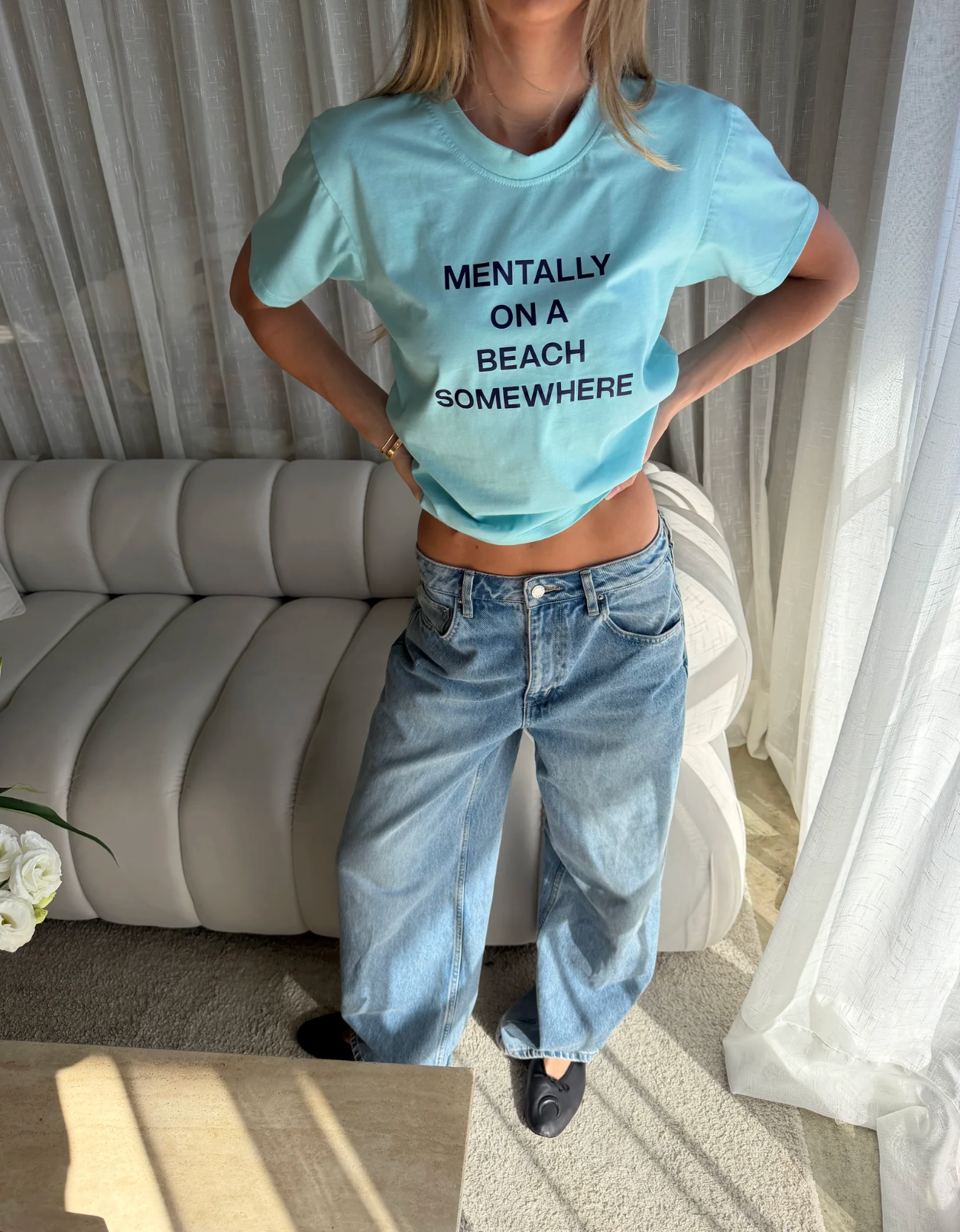 MODE MILA BLUE TEE HNTR THE LABEL