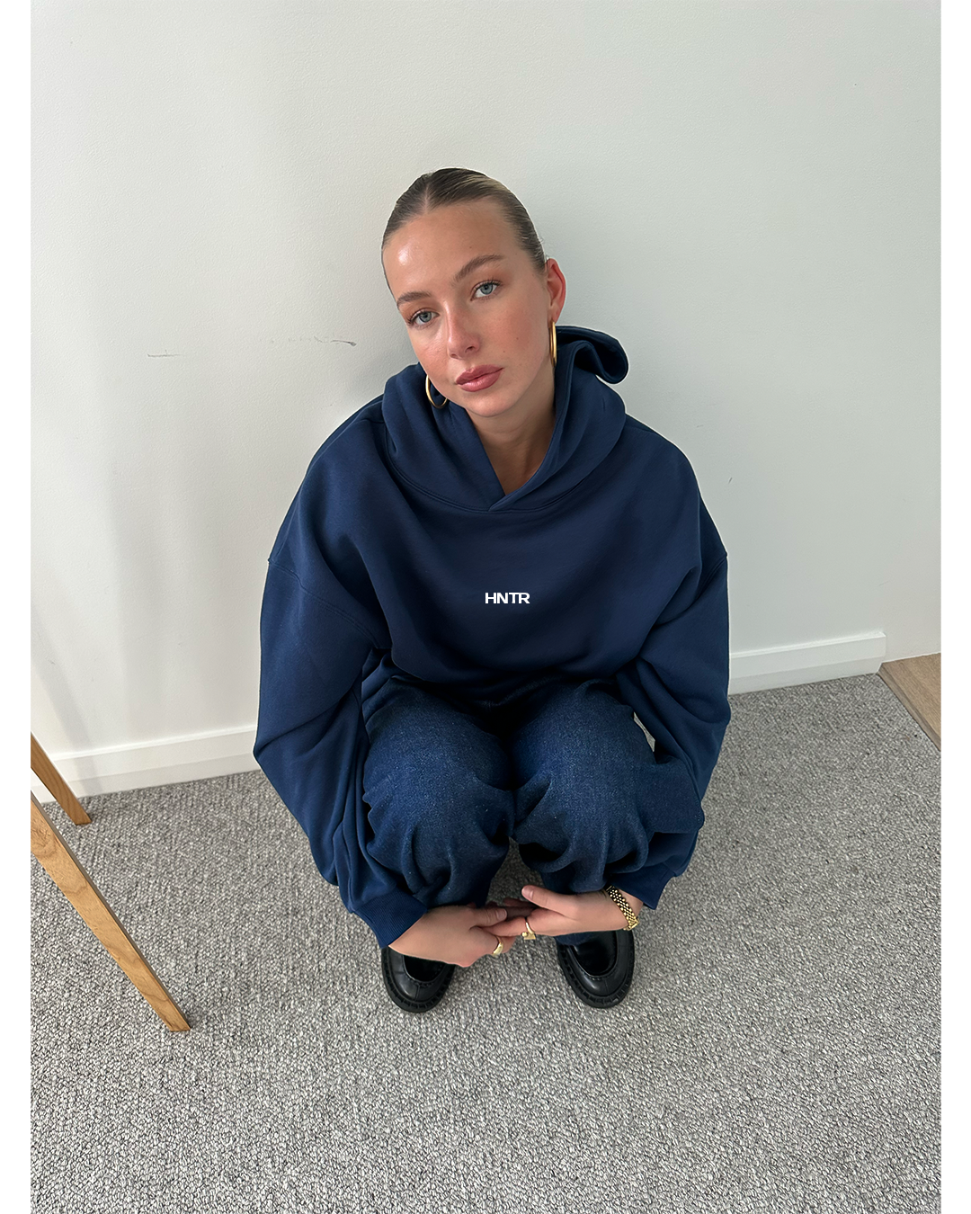 PUFF HOOD | NAVY BLUE