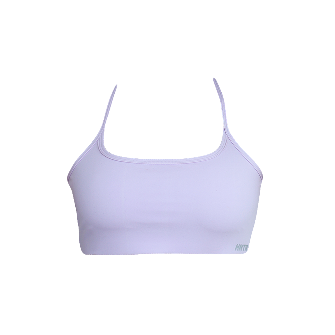 Luxe cross-back bra: soft lilac