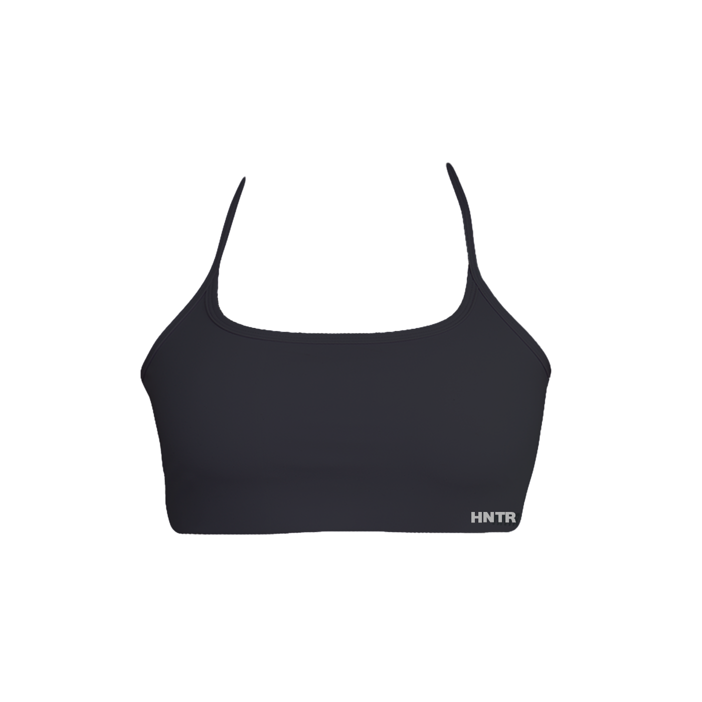 Luxe cross-back bra: black