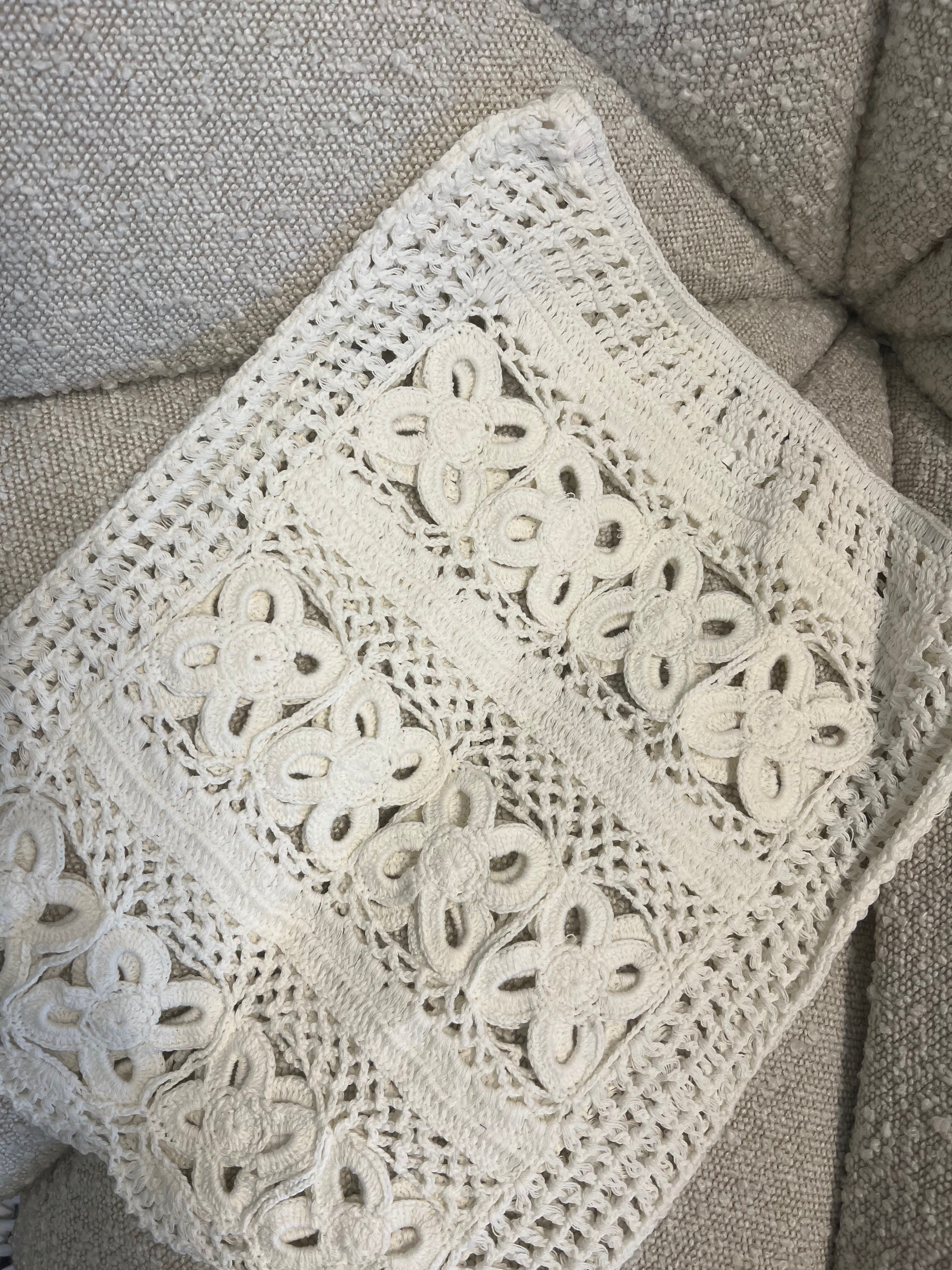 CROCHET FLOWER SKIRT: powder blue