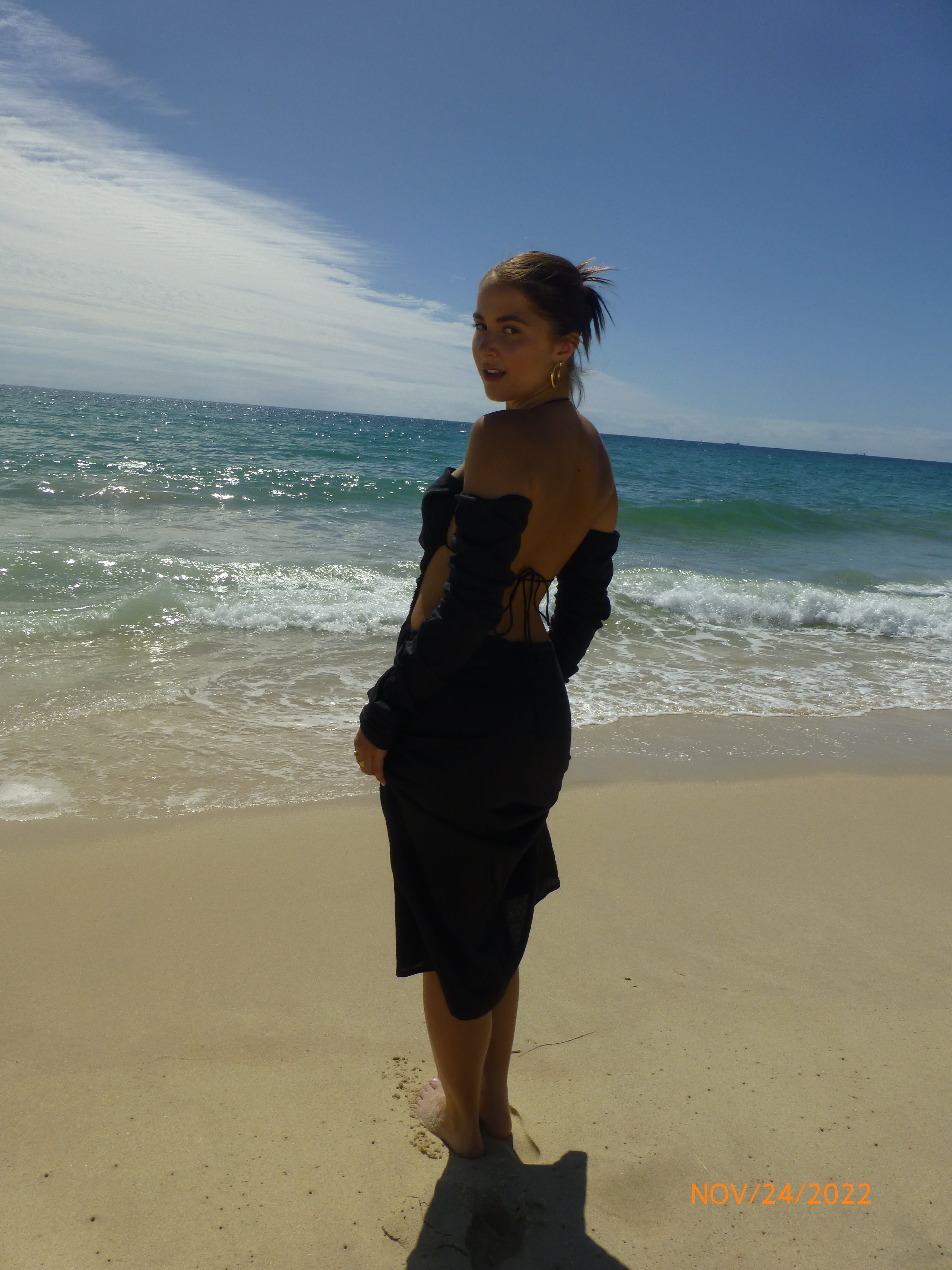 LINEN MAXI: BLACK