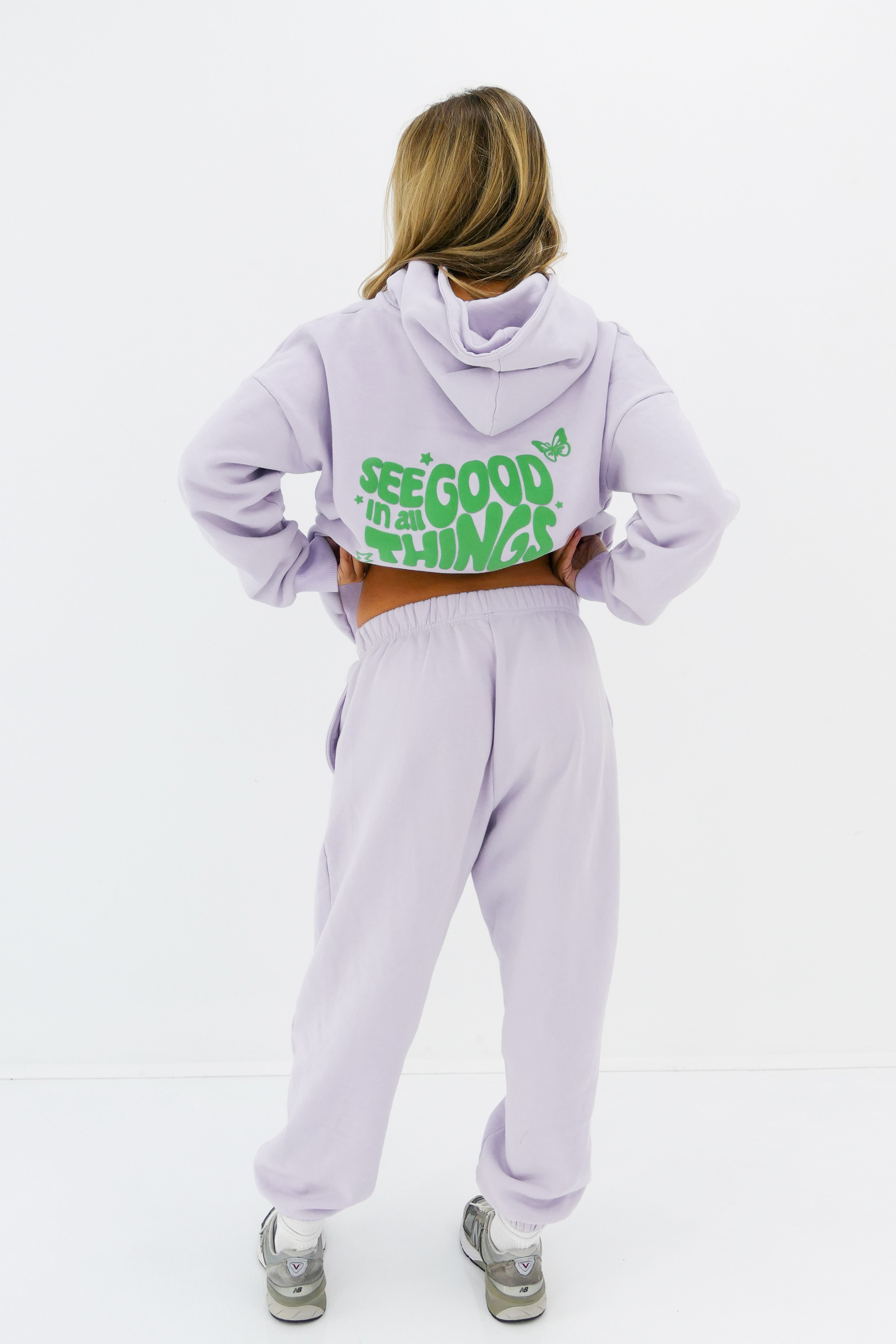 QUOTE PUFF HOOD: lilac